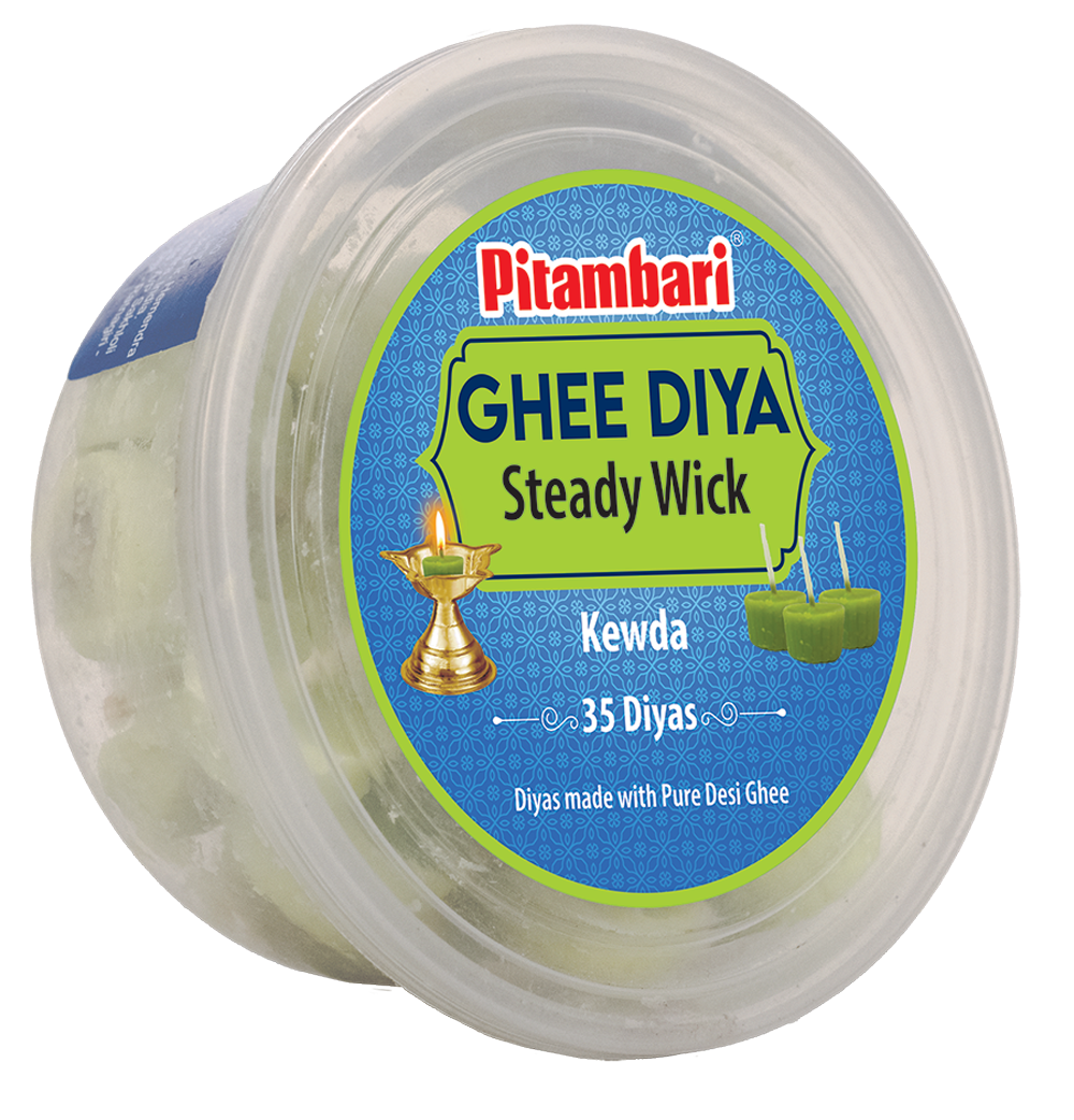 Pitambari Devbhakti Ghee Diya- 115Gms - Kewda 35 Wicks